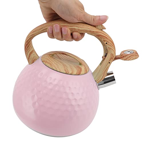 Chaleira de chá de assobio de fogão, bule chá de aço inoxidável 3L Suporte de chaleira de assobio vi