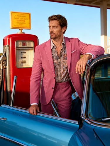 Image of Barry.Wang Men's Vintage Corduroy Blazer Jackets Business Casual Sport Coat | 2 Button,Notch Lapel,Patch Front Pockets,Regular Fit,Daily Wear,Office,Country Western Style,Church Gathering,Homecoming
