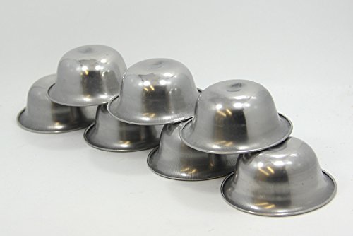 DharmaObjects Tibetan Buddhist 7 Water Offering Bowls (Stainless Steel)