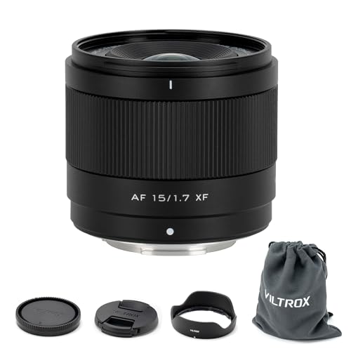 VILTROX AF 15mm F1.7 for Fujifilm Camera, AF 15/1.7 X-Mount Lens, Auto Focus APS-C Lens for Fuji X-Mount Cameras X-Pro2 X-Pro3 X-E3 X-E4 X-A10 X-A3 X-A5 X-A7 X-S10 X-T20 X-T3 X-T4 X-T1 X-E2S