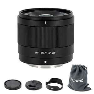 VILTROX AF 15mm F1.7 for Fujifilm Camera, AF 15/1.7 X-Mount Lens, Auto Focus APS-C Lens for Fuji X-Mount Cameras X-Pro2 X-Pro3 X-E3 X-E4 X-A10 X-A3 X-A5 X-A7 X-S10 X-T20 X-T3 X-T4 X-T1 X-E2S