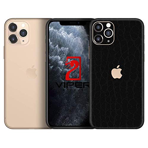 Skin Capa Adesiva para iPhone 11 Pro Max - Couro Preto | Proteja e Personalize seu Celular - Por Vip