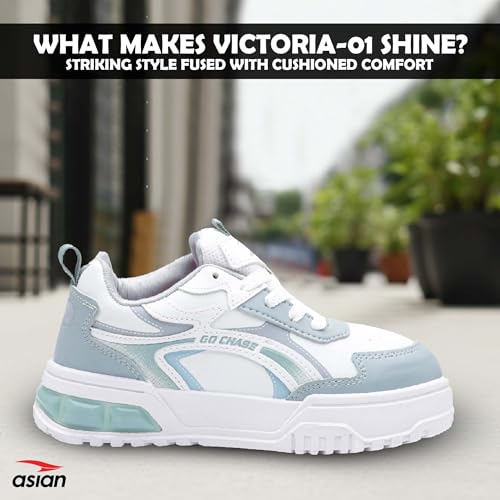 Image of ASIAN Victoria-01 Chunky Sneakers for Women & Girls | Lightweight Fashion Shoes with Cushioned Sole, Cool Colour Design & Stylish Look for Casual Wear, Travel, College & Outfits