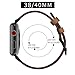 CINORS Leather Band Compatible with Apple Watch Vintage Classical Bands Dark Brown Replacement Strap for iWatch Series 8 7 41mm Series 6 5 4 3 2 1 SE Nike Space Black Grey 38mm 40mm Men Women, Brown