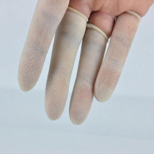 Preisvergleich Produktbild SevenMye Antirutsch-Fingerspitzen-Handschuhe / Schutz / Fingerhut, Latex, 100 Stück, weiß, middle