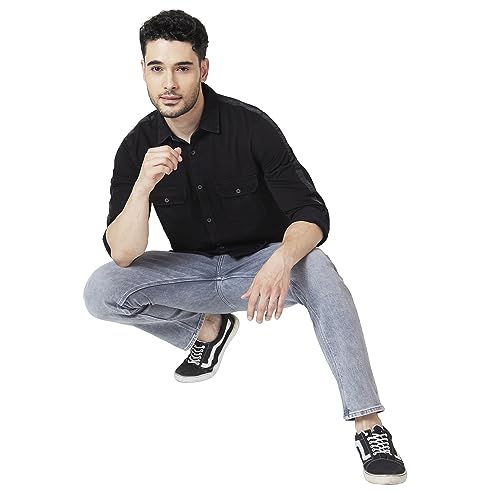 Image of Spykar Men's Slim Fit Low Rise Casual Jeans