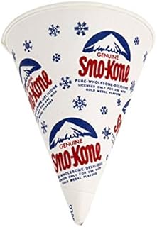 50 Dry Wax Paper Snow Cone Cups