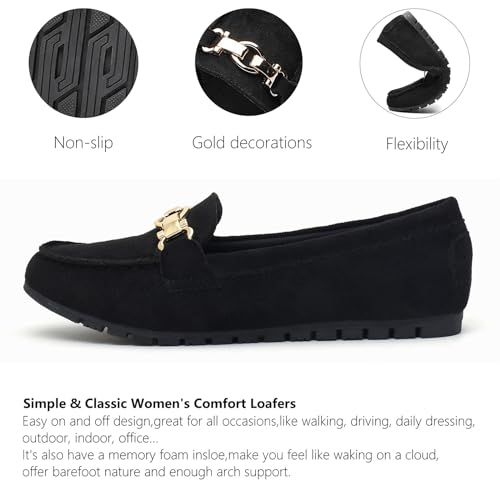 Image of Cvistpieo Loafers for Women Business Casual Shoes Comfortable & Lightweight Penny Loafers Slip On Work Flats