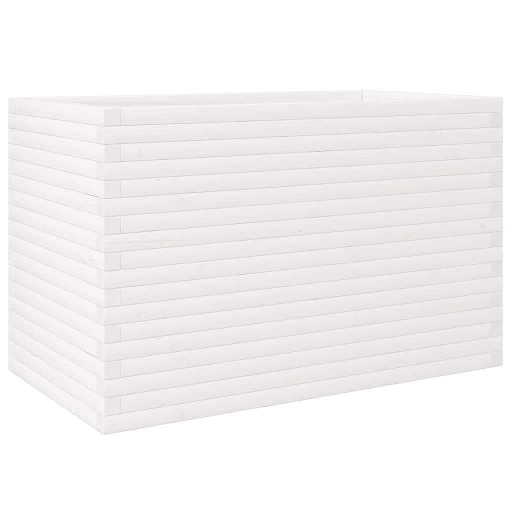 Jardinière rectangulaire bois 110x60x68,5 cm pour fleurir un grand patio