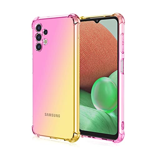 Jierich Coque pour Samsung Galaxy A13 4G Coque,[Coins Renforcés] Ultra Slim Etui Gradient Color TPU Silicone de Protection Back Case Cover pour Samsung Galaxy A13 4G Or Rose Cover