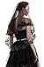 PAMOR Black Lace Veil Creative Mantilla Cathedral Tulle Sheer Wedding Halloween Veil for Bride With Comb