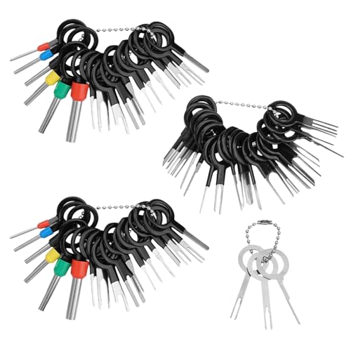 59 Piezas Herramientas de Extracción de Terminales,Extractor de Pin de Conector Crimpado Cableado Cable Electrico,Coche Extractor de Terminales Eléctricos,Herramientas de Extractor pines Coche
