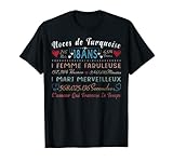 Noces de turquoise cadeau anniversaire 18 ans de mariage T-Shirt