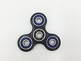 WeFidget's Anxiety Fighter BlueCap Fidget Spinners, 1-3 Minute Spin Time, Hybrid Ceramic Bearings (Black)