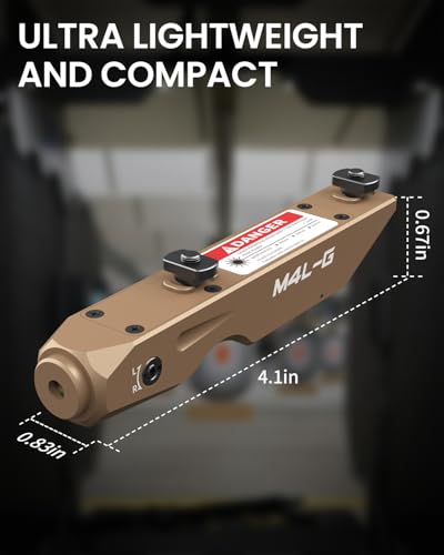 Votatu M4L-G Green Laser Sight Compatible with M-Lok Rail Surface, Ultra Low-Profile Tactical Rifle Laser Sight with Strobe Function Magnetic Rechargeable,IIIA Class Laser Power Output ≤5mw - Thumbnail 6