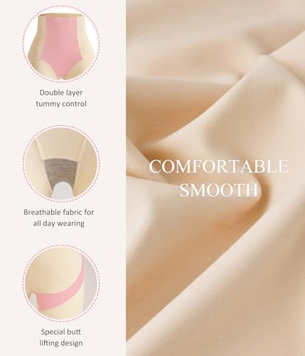 Image of Nebility Compression Leggings for Women Seamless Shapewear Butt Lifting Panties Waist Trainer Tummy Control Thigh Body Shaper