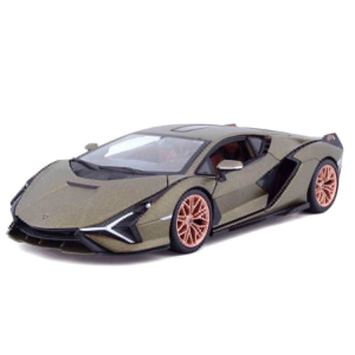 Bburago B18-21099G Die-Cast Lamborghini SIAN FKP 37 Collectible Model Race Car-1:24 Scale Green, Assorted Designs and Colours, One Size