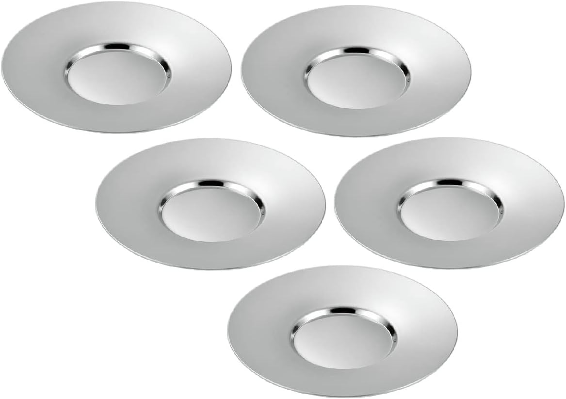 悠遊器房 ステンレスソーサー made in Tsubame メイド・イン・ツバメ認定商品 （5枚組） (M（約径12.8&times;H1.1