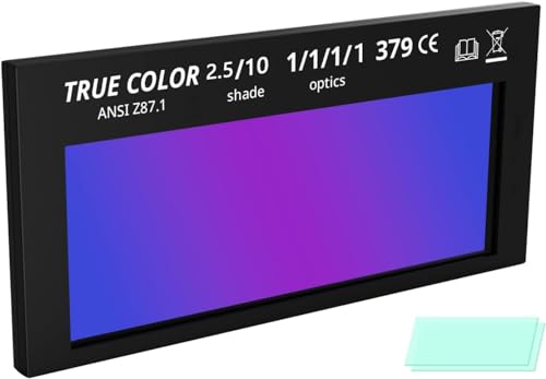 Image of Auto Darkening HD Welding Lens Replacement True Color Filter 2 x 4.25 x 0.2 Fits Most Pancake and Pipeliner Hoods