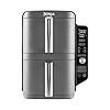 Ninja Double Stack XL Air Fryer, Vertical Dual Drawer AirFryer with 4 cooking levels, 2 Drawers and 2 Racks, Space Saving Design, 9.5L Capacity, 6 Cooking Functions, 8 Portions, Grey SL400UK