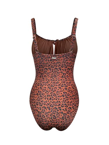 Image of BERLOOK Womens One Piece Swimsuits Floral Push Up Bathing Suit Sexy Tie Slimming Swimsuits for Women Swimwear