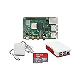 Raspberry Pi 4 Modell B Bundle offiz.Teile Rot/Weiß RPi mit 4GB RAM Sandisk...