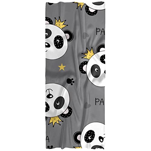 Écharpe légère motif panda multicolore et fluide pour un look tendance