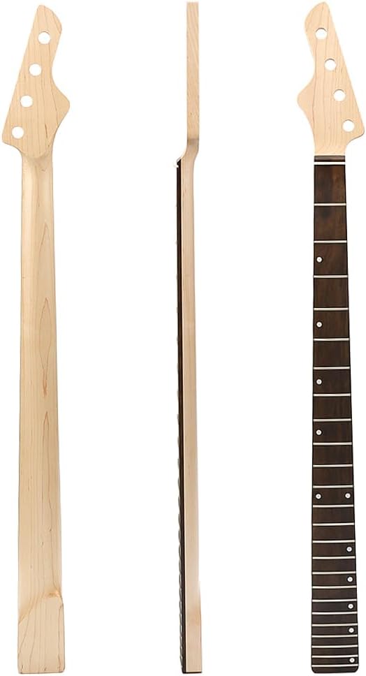 Electric Bass Neck Reverse Headstock 24 Fret (Rosewood Fretboard)