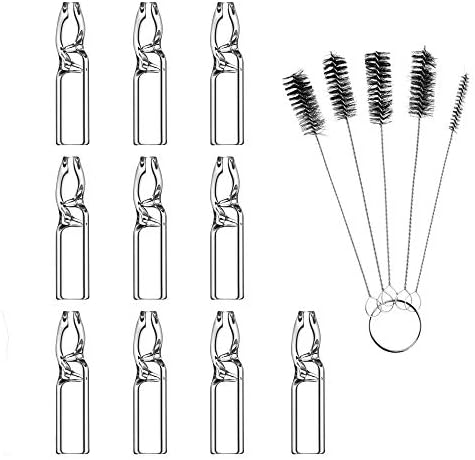 10 Pcs Reusable Glass Filter Tips, Premium Rolling Tips, Easy to Clean Rolling Mouthpiece (Flat Mouth)