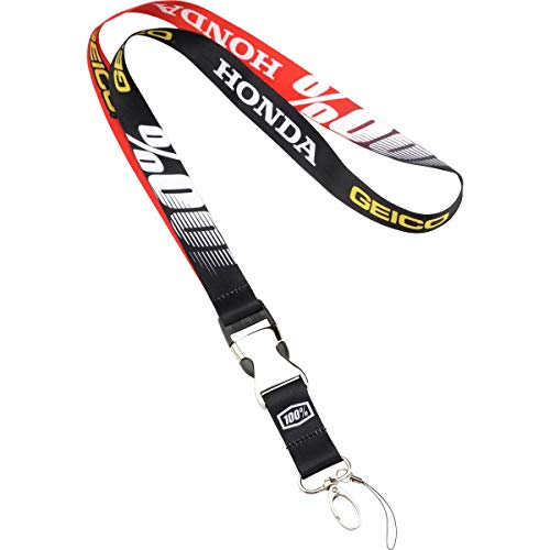 Preisvergleich Produktbild 100% 70909-001-01 Lanyard, Schwarz / Rot
