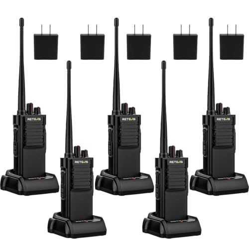 Retevis RT29G (RT29 Upgraded) IP67 Waterproof Version GMRS Walkie Talkies for Construction Two-Way Business Radios Long Range Rechargeable 3200mAh Battery Professional 2 Way Radio for JobSite (5 Pack)