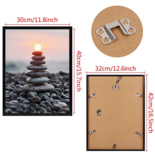 Cabax 12X16 Inch Diamond Painting Picture Frames, Compatible With 30X40 Diamond Painting Arts Or Photos Or Posters, Black Frame With Acrylic Protection And Hanging Kit, Pack Of 2 #TOP1