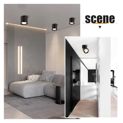 Luz descendente plegable de diseño minimalista negro para proyectos de interiorismo 7