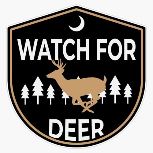 Watch for Deer Window Bumper Sticker Decal 5\"