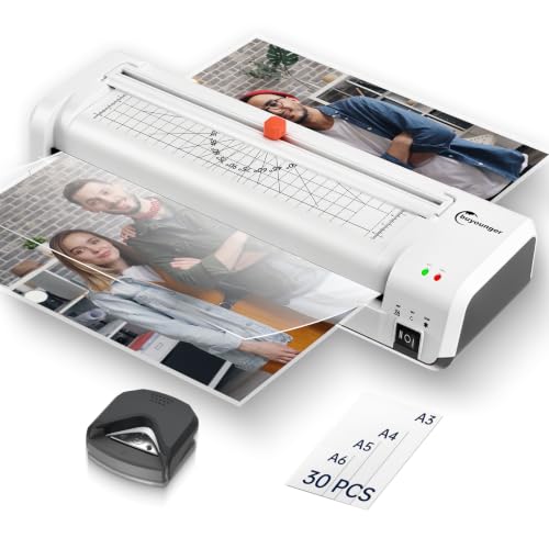 Image of Buyounger 13 Inch /A3 Thermal Laminator Machine Set, 11x17 in with 30 Sheets
