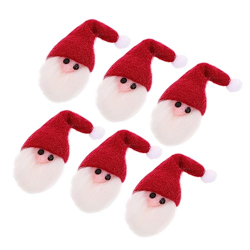 Ciieeo Unique Christmas Felt Decor 6pcs Santa Claus DIY Handmade Art Party Decorations