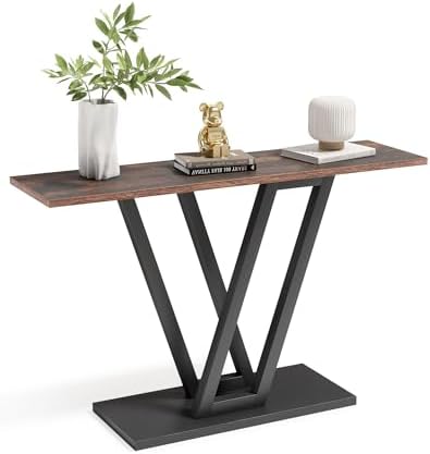 LITTLE TREE Console Table Hallway Table for Entryway 43 Inch Sofa Table Entryway Tables for Living Room, Rustic Brown