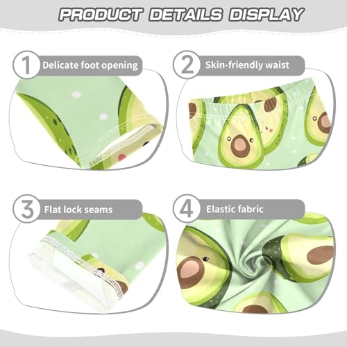 KLL Funny Avocado Toddler Baby Girl Active Leggings Casual High Waisted Athleisure Pants Gym3