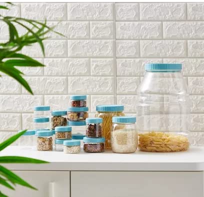 38-Piece Food Storage Container Set With Lid, Blue,