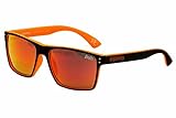 kobes feucht  Superdry Sonnenbrille Kobe 2 127 - Schwarz Orange Sonnenbrille aus Kunststoff mit orangen verspiegelten Glässern - Herrenmodell - 100% UVA & UVB Schutz