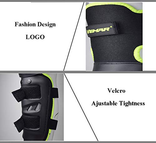 Rungear Motorcycle Knee Shin Guard - Adult Knee Cap Pads Protector Armor Gear for Cycling Racing (Black) - Thumbnail 4