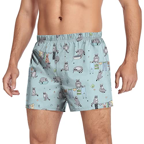 Ropa interior informal de mapache azul y calzoncillos L 4