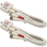 オーディオファン 分波器 アンテナ 3224MHZ 対応 ノイズ 8K 4K AFDV2N 50cm ケーブル付き 2個セット