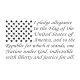 American Flag Pledge of Allegiance Vinyl Decal Window Sticker
