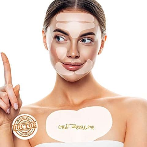 Facial Wrinkle Remover Strips, Upgraded Set of 256pcs Facial Patches + Chest Wrinkle Pad, Face Tape Smoothing Wrinkle Patches for Reducing Forehead Eye and Around Mouth & Upper Lip Wrinkles, All in One Wrinkle Treatment Cover