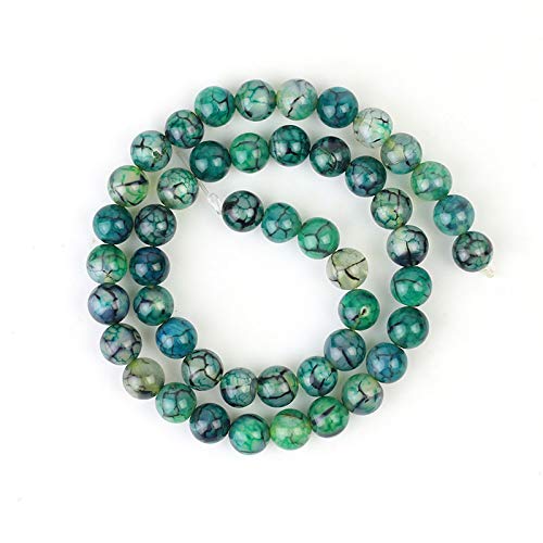 Green Dragon Vein Agents Agents ronds Pierre naturelle Perles d'espacement en vrac 6/8 / 10mm for la fabrication de bijoux DIY Collier de bracelet Artisanat fait à la main Cover