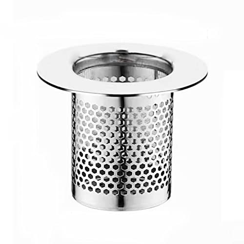 Colador de drenaje de ducha, acero inoxidable, colador de fregadero plateado, cocina, baño, para familias, hoteles, oficina (C)