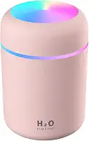 Umidificador de Ar Difusor de Ambiente Aromas 300 ml Portátil Ultrassonico Vaporizador Aromatizador USB LED (ROSA)