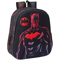 Safta BATMAN - Mochila Escolar, con Diseño 3D, Adaptable a