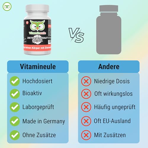 Zistrose Kapseln - hochdosiert 500 mg - bioaktiv & vegan - Produktion in Deutschland - ohne Zusatzstoffe - Cistus incanus (Zistrosenkraut-Pulver) - Kapseln statt Tropfen & Tabletten - Vitamineule®